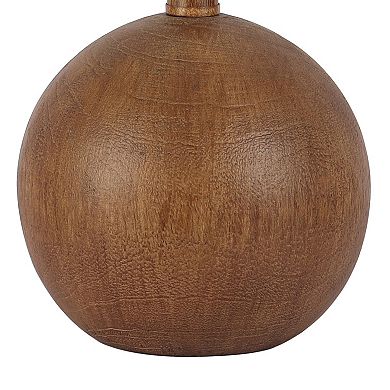 Round Brown Base Accent Table Lamp