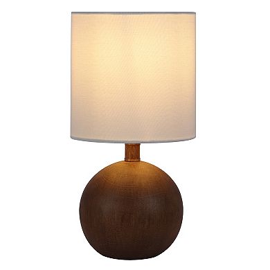 Round Brown Base Accent Table Lamp