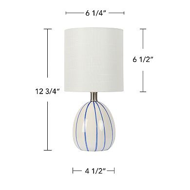 Ceramic Blue & White Accent Table Lamp