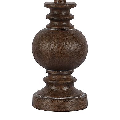 Traditional Dark Brown Accent Table Lamp