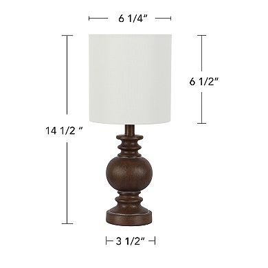 Traditional Dark Brown Accent Table Lamp