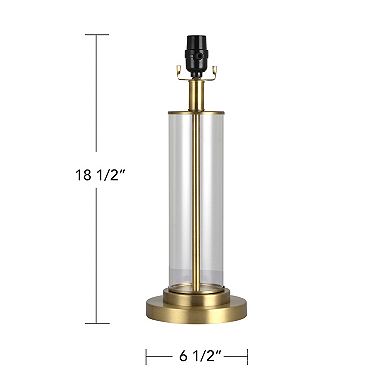 Glass & Brass Column Lamp Base