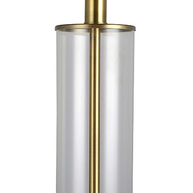 Glass & Brass Column Lamp Base