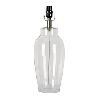 Turned Clear Glass Lamp Base