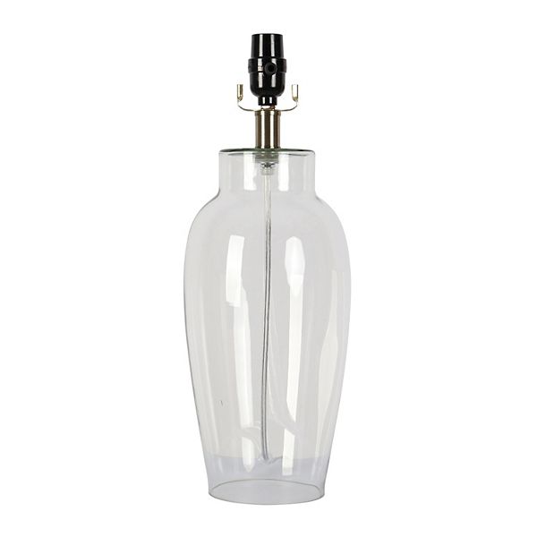 Turned Clear Glass Lamp Base