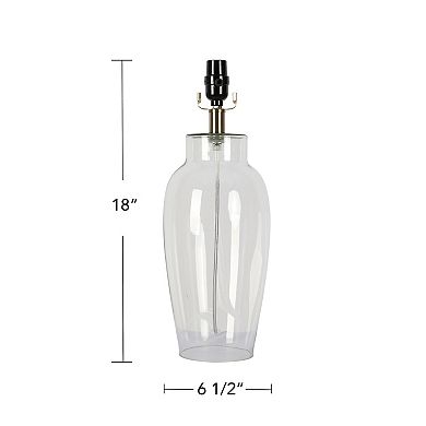 Turned Clear Glass Lamp Base