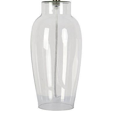 Turned Clear Glass Lamp Base