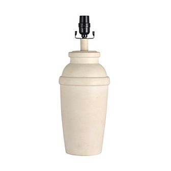 Turned Ceramic Off White Accent Lamp Base
