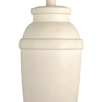Turned Ceramic Off White Accent Lamp Base