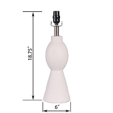 Modern White Ceramic Accent Lamp Base