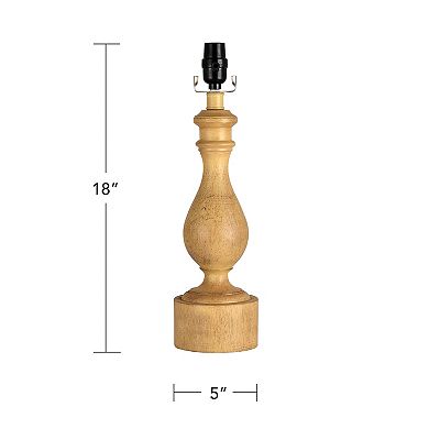 Traditional Brown Column Accent Lamp Base