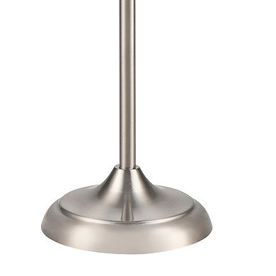 Brushed Silver Tone Torchiere Floor Lamp