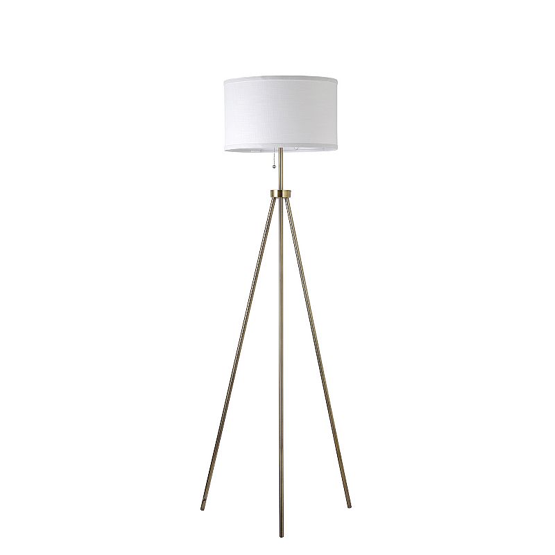 Brass Tripod Floor Lamp