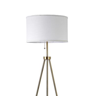 Brass Tripod Floor Lamp