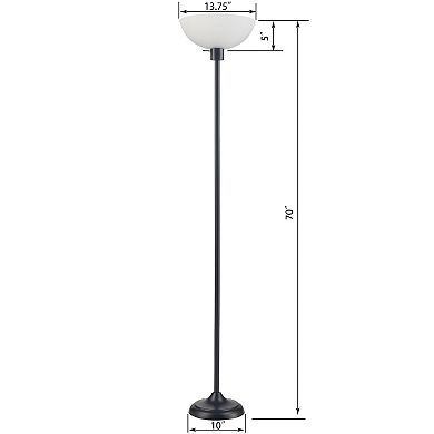 Black Torchiere Floor Lamp