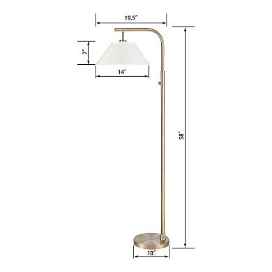 Brass Tone Downbridge Floor Lamp