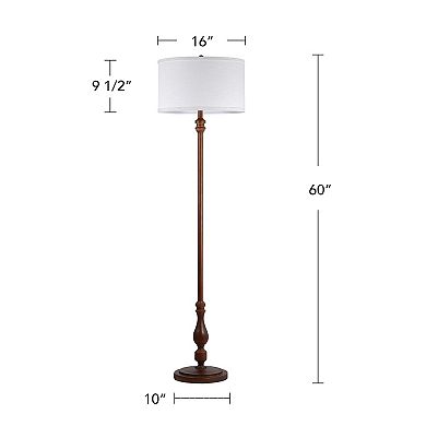 Walnut Traditional Floor Lamp