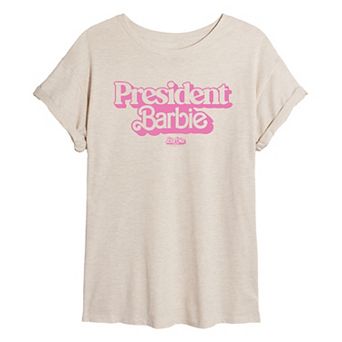 Juniors' Barbie The Movie President Barbie Graphic Tee