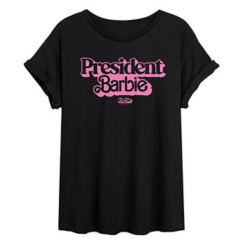 Juniors' Barbie The Movie President Barbie Graphic Tee