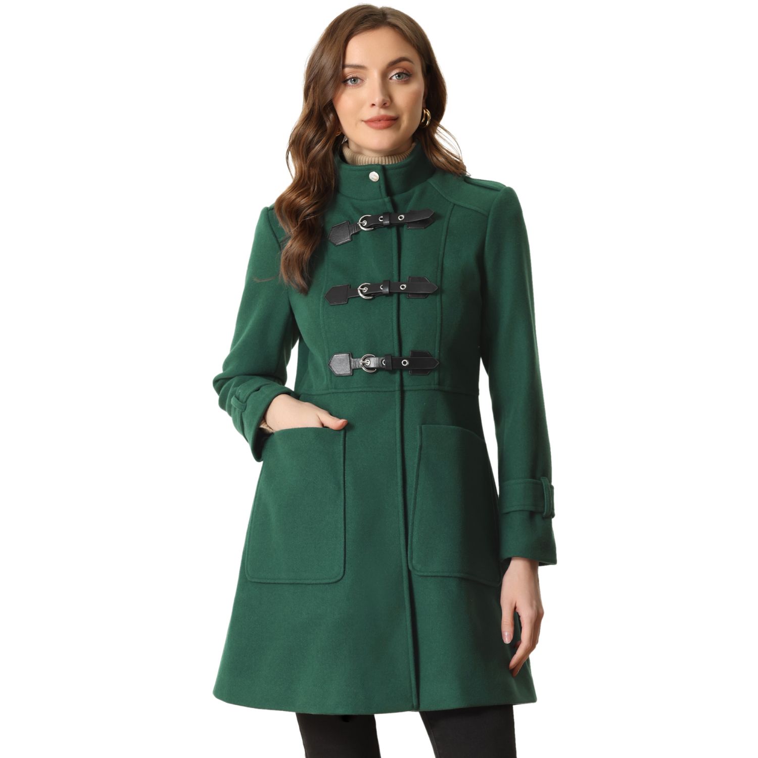 Stand collar hotsell women's coat