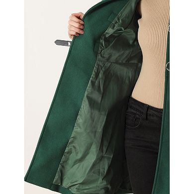 Stand Collar Coat for Women's Single Breasted Vintage Winter Outwear Coats