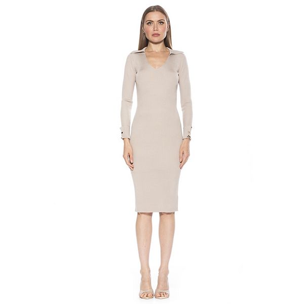 Women's ALEXIA ADMOR Tau Knit V-Neck Dress