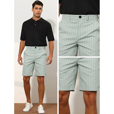 Striped Shorts For Men's Regular Fit Summer Chino Shorts Pants