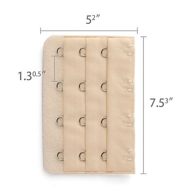 Bra Extensions Elastic Bra Extenders 3 Rows 4 Hooks, 10 Pcs