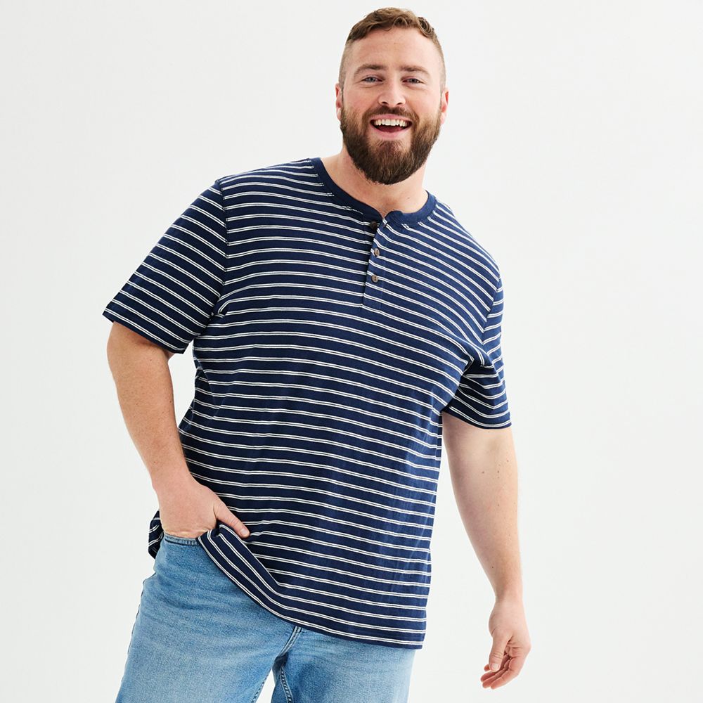 LIVERPOOL SHORT SLEEVE HENLEY TEE IN DARK NAVY STYLE: LM8568K40