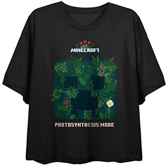 Juniors' Minecraft Photosynthesis Mode Crop Graphic Tee