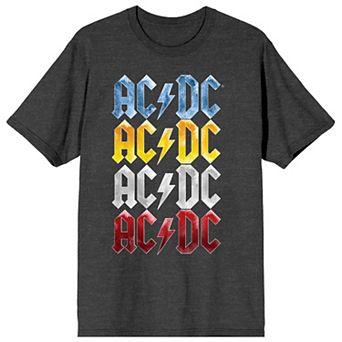 Juniors' ACDC Color Repeat Logo Graphic Tee