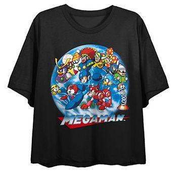 Juniors' Mega Man Characters In Action Graphic Tee