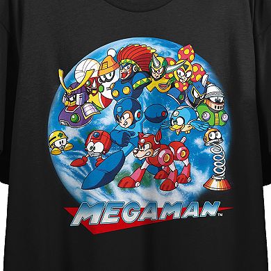 Juniors' Mega Man Characters In Action Graphic Tee