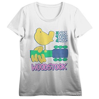 Juniors' Woodstock Logo Graphic Tee