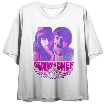 Juniors' Westbursy Sonny And Cher Graphic Tee
