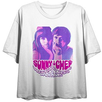 Juniors' Westbursy Sonny And Cher Graphic Tee