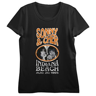Juniors' Sonny & Cher Indiana Beach Graphic Tee