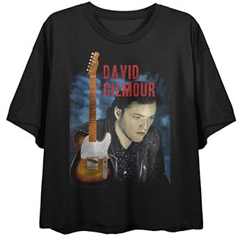 Juniors' David Gilmour Guitar Cropped Graphic Tee