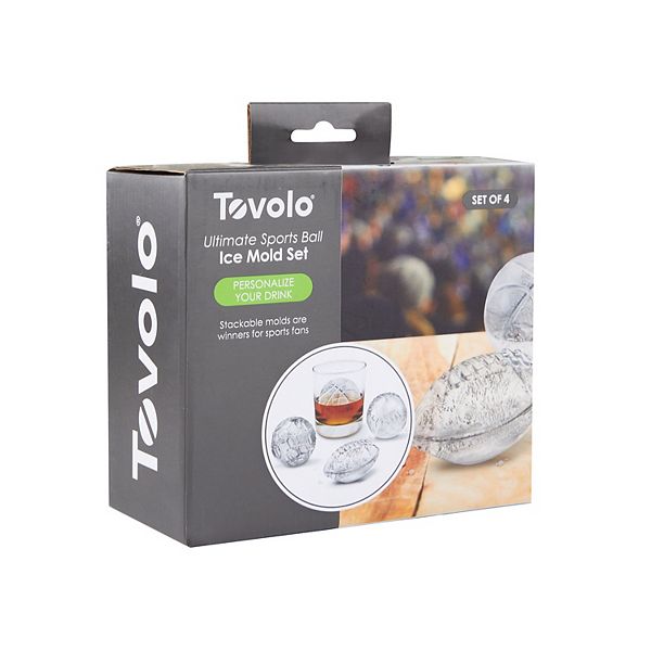 Tovolo Sports Ball Ice Molds - Football, Baseball, Soccer Ball