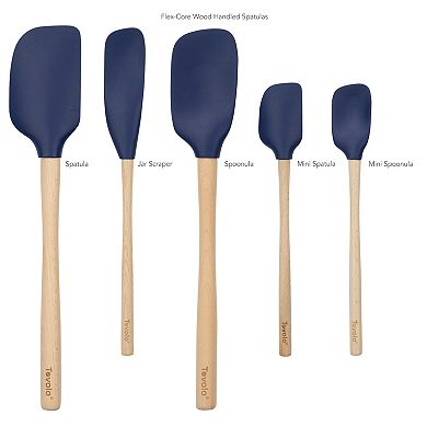 Tovolo Flex-Core 5-pc. Silicone Spatula with Wood Handle Set