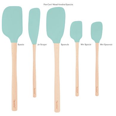 Tovolo Flex-Core 5-pc. Silicone Spatula with Wood Handle Set