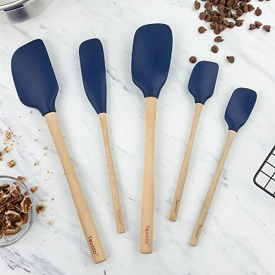 Tovolo Flex-Core 5-pc. Silicone Spatula with Wood Handle Set