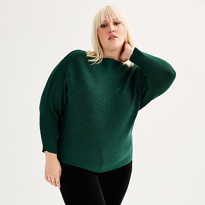 Philosophy dolman sleeve ribbed sweater hotsell