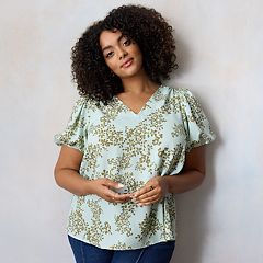 Womens Green Plus Shirts & Blouses - Tops, Clothing