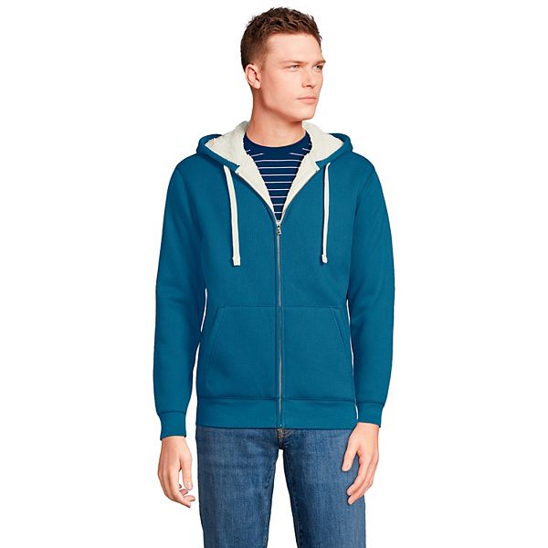 Men's Lands' End Sherpa Lined Full Zip Hoodie