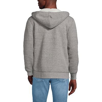 Men s Lands End Sherpa Lined Full Zip Hoodie