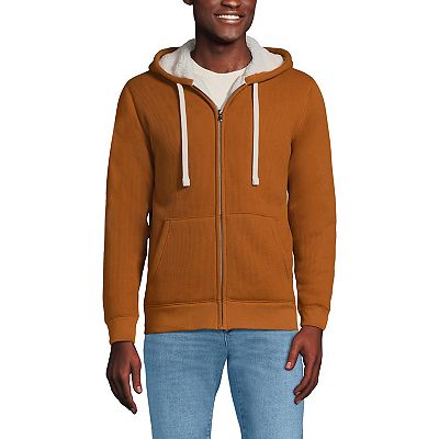 Men s Lands End Sherpa Lined Full Zip Hoodie