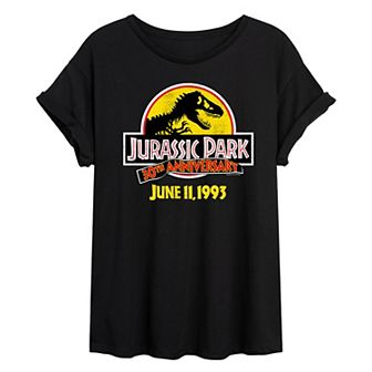 Juniors' Jurassic Park 30th Anniversary Oversized Tee
