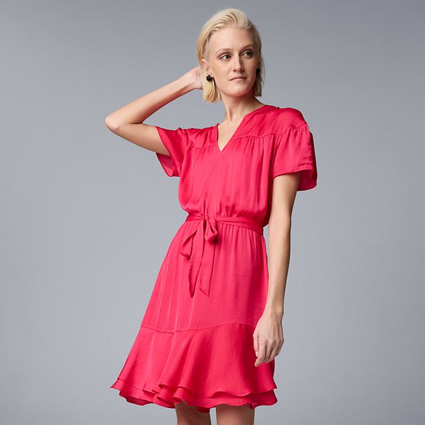 ワンピース sahara Satin Ruffle Asymmetry Dress ASYMMETRICAL DRESS WITH RUFFLES - Toffee | ZARA United States