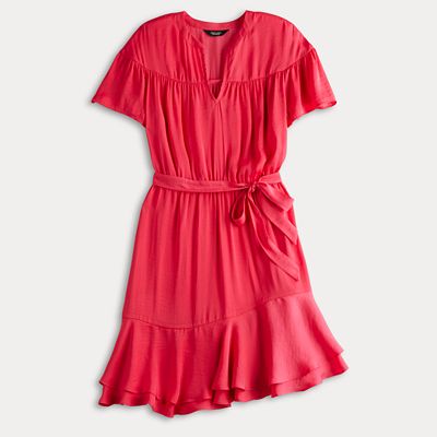 Women's Simply Vera Vera Wang Asymetrical Ruffle Dress